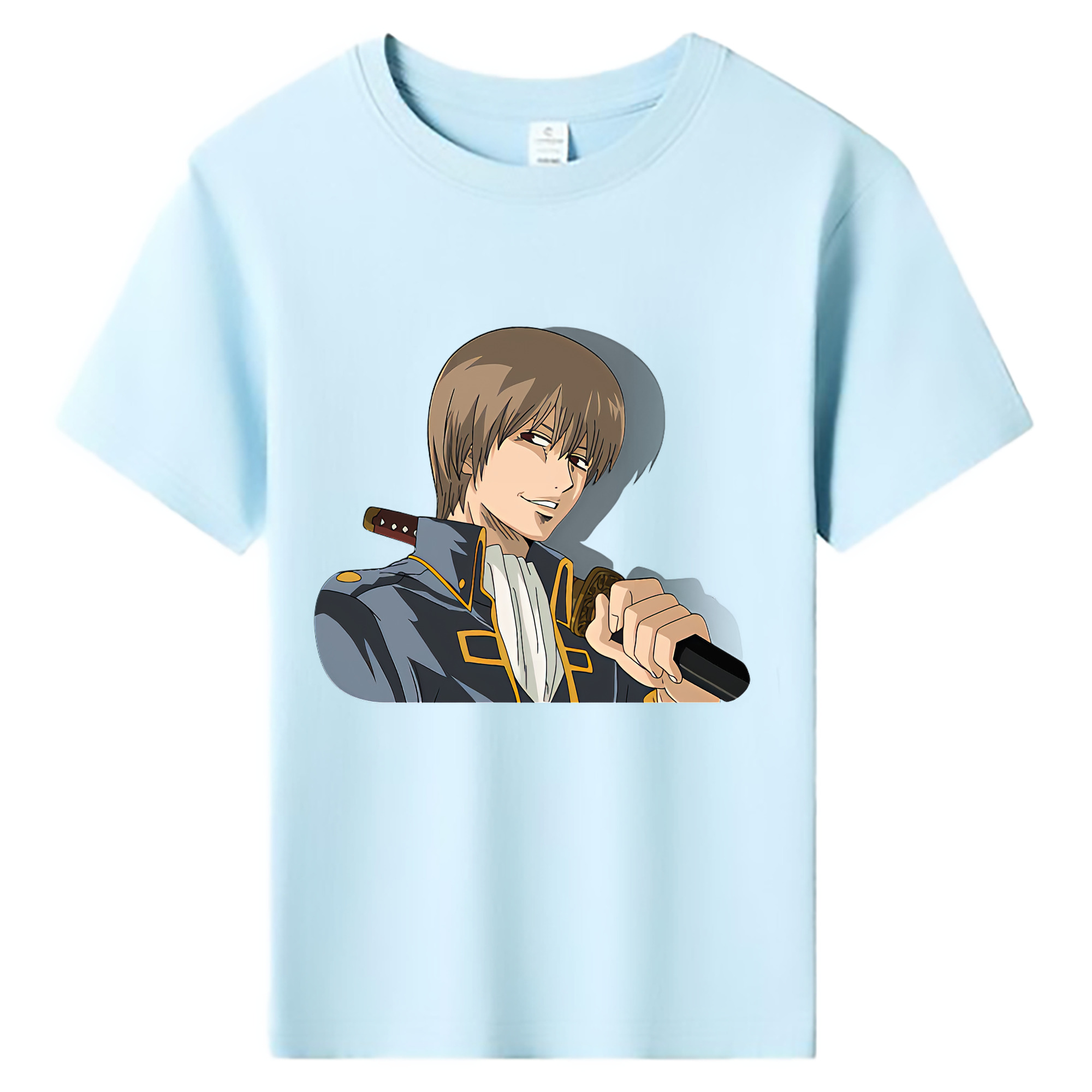 （画像用） ぎんたま 坂田銀時（さかたぎんとき） 神楽 志村新八（しむら しんぱち） GINTAMA Sakata Gintoki Kagura Shimura Shinpachi 綿100％キッズTシャツ（フロントプリント）